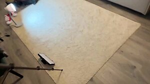 Cutest Petite Blonde Coed Paints Balls in Tight Bunny Cfnm!