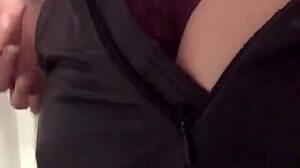 my 18 year old stepdaughter drops leather skirt flashing ass in bathroom spy