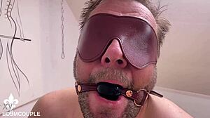 slave waits punished anal fisting gaping femdom cfnm cage