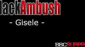 gisele's anal pierced body takes brutal bbc creampie surprise