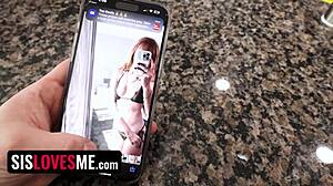 sexy stepsis flashes stepbro her perky tits and wet pussy from bathroom