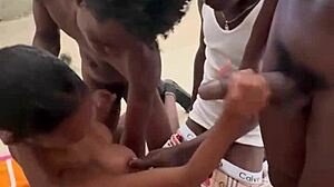 colombian bride gangbanged in construction house with tons of creampie leche