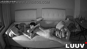 luuv gets first pussy lick on homemade webcam!