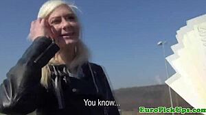 Pierced euro skater chick takes outdoor pounding