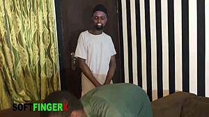 She begs for it while he pounds her oiled ebony pussy relentlessly.