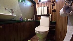 Home toilet camera spies bbw peeing fetish close-up