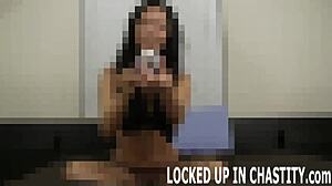 Femdom Teases Bound Cock with Toys Bondage POV