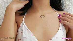 Horny Brunette Teen's Perfect Body Begs for Daddy's Cum Swallow