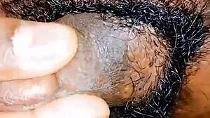 playing with this small hairy cock 😏🍆💦