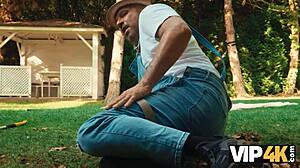 vip4k. beautiful brunette just wanted to help but ended up fucked by old daddy