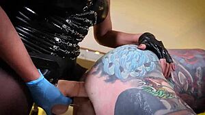 femdom mistresses peg slave asses in wild gangbang!