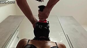 Bound Submissive Milf Takes Brutal Deepthroat Throat Fuck Creampie