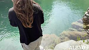 cogiendo rica pendeja argentina en la montaña ends with hot cum facial