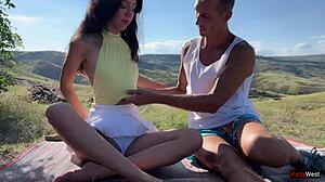 Public Agent Picks Up Cute Skinny Teen Fucks Her Bent Over in Mountains Creampie POV