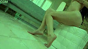 Skinny black slut ass pounded long cock piss