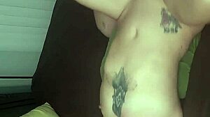 Homemade hotwife with big natural tits gets cum covered in rough missionary