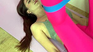 Roommate interrupts workout for hot ass fuck!