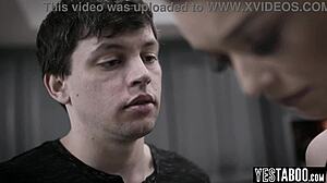 Petite German Blonde Maid's Pussy Craves Horny Stepson's Monster Cock Smash