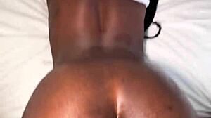 petite ebony takes bbc doggystyle in creamy tight pussy pov