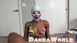 bald ebony clown cleo panda ripped clothes bbc anal facefuck savage