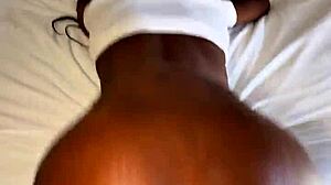 petite ebony takes bbc doggystyle in creamy tight pussy pov
