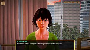 Brunette Redhead Teen with Big Tits Plays Erotic Family Game