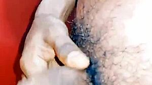 playing with this small hairy cock 😏🍆💦