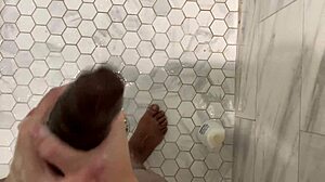stepsis hops in shower jerks stepbro big cock pov