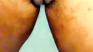 playing with this small hairy cock 😏🍆💦