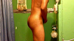 big booty shemale strokes cock till it bursts