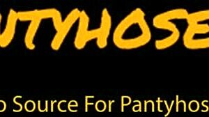 HORNY secretary KSENIA rips PANTYHOSE at work for juicy MASTURBATION!