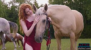 Gorgeous Redhead Milf Heidi Romanova Poses Horny Outdoors