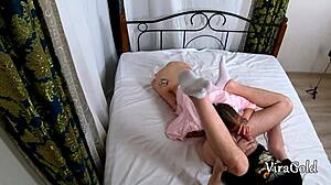 stepdaddy rams his tiny 18yo blonde stepdaughter's tight pussy rough