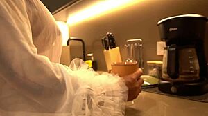 burglar pounds busty latina brunette hard