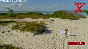 Celeste Cruz sunbathes as guy suddenly fucks her hard