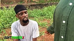 She begs for it while he pounds her oiled ebony pussy relentlessly.