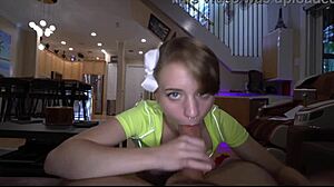 Step Sister Catches Underwear Thief Fucks Him Bent Over Doggystyle POV