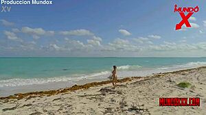 Celeste Cruz sunbathes as guy suddenly fucks her hard