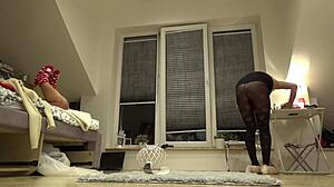 Petite College Coeds Shake Asses in Sexy Lingerie Thong Try-On Party