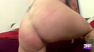 Dirty blonde bimbo rides cock craving cum in mouth