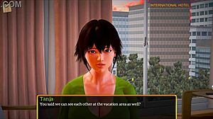 Brunette Redhead Teen with Big Tits Plays Erotic Family Game