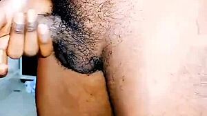 playing with this small hairy cock 😏🍆💦