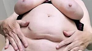 Horny BUSTY GILF TEASES and FLASHES hungry WET PUSSY