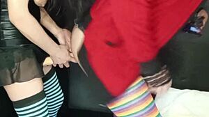 Hey i fuck boyfriend's fat ass with strapon til his cock explodes anal orgasm