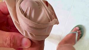 sauna bodybuilder neighbor ignores you while fingering thong panties