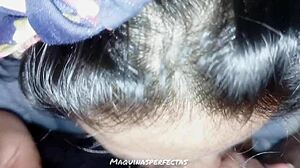 big cumshot blasts face in close-up homemade deepthroat pov