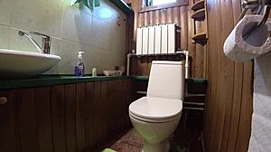 Home toilet camera spies bbw peeing fetish close-up