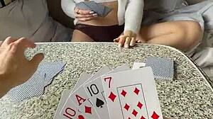 Stepsister Poker Game Turns Into Bent Over Anal Ride