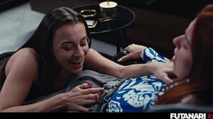 Josephine Jackson's futa shemale lips worship Clemence Audiard's throbbing cock hungrily