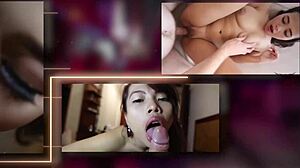 Johntronx's beautiful slim Thai girl licks dick and ass in turns before riding big cock creampie